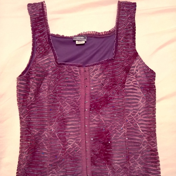 Glitter Purple Bustier corset top - Picture 1 of 1